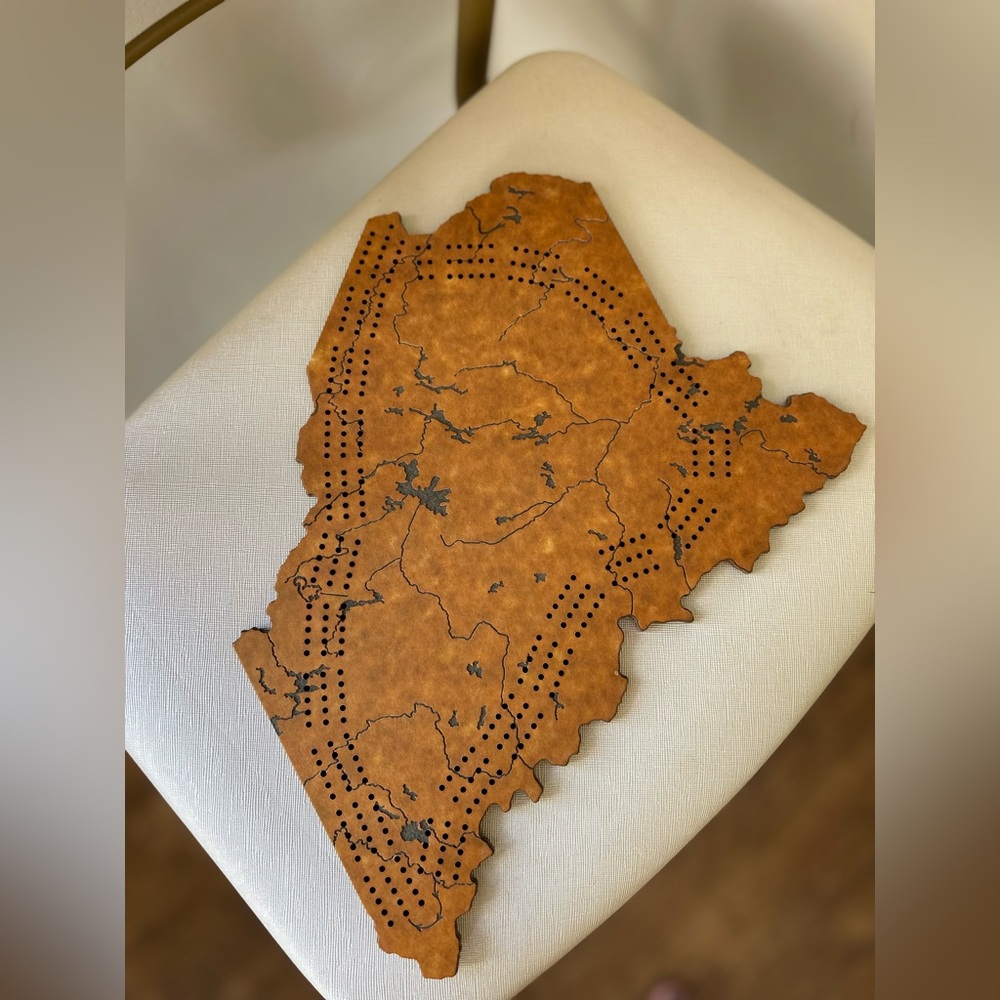State of Maine Cribbage Board